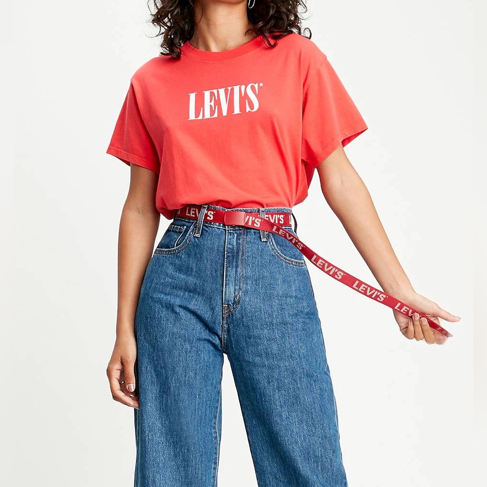 Levi's Bold Red Tee with White Logo